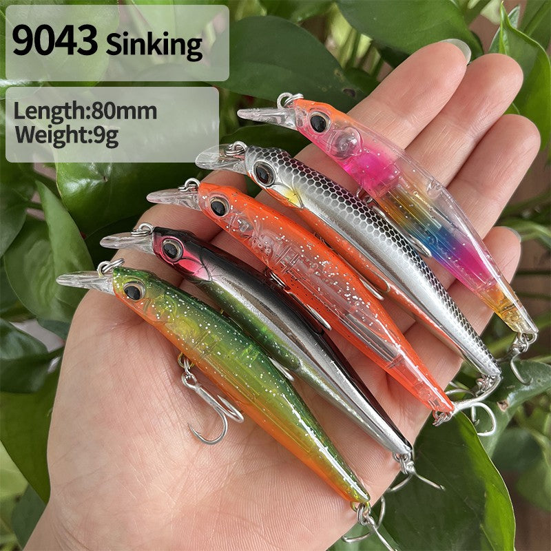 Isca Artificial Minnow Japonesa 80mm 9g Afundante para Pique Truta Swimbait Super Ímã Wobblers Isca Dura Suprimentos 9043