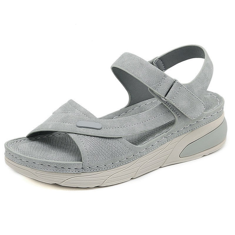 Sandal Lightweight Casual Sporty Comfortable Thick-Soled Velcro Versatile Fashion Trend Breathable National Style Wear-Resistant