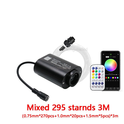 Mini 6W Twinkle  Fiber Optic Star Ceiling Light Kit RGBW APP Control Car Star Light Roof  for Starry Sky Fiber Optic Ceiling