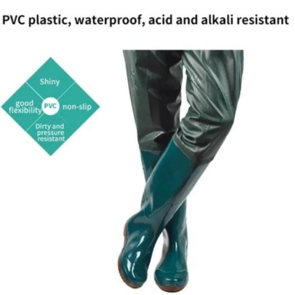 Calça Plástica de PVC para Transplante, Botas de Pesca Impermeáveis Antiderrapantes com Cano Alto, 10 Tamanhos