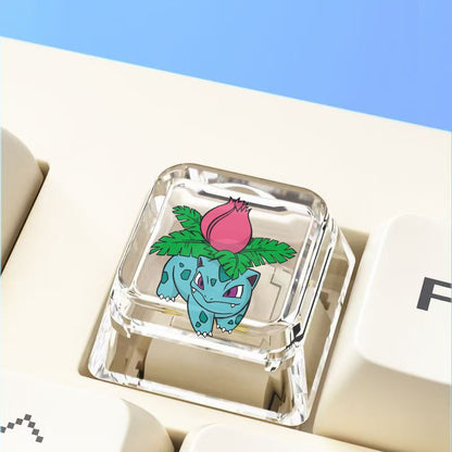 Pokemon Cross mechanical keyboard personalized anime keycap single Charmeleon Blastoise Eevee transparent cartoon keycap