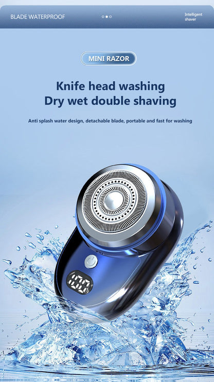 Mini Electric Shaver For Men USB Digital Display Electric Shaver Powerful Beard Shaving Machine Rechargeable Waterproof