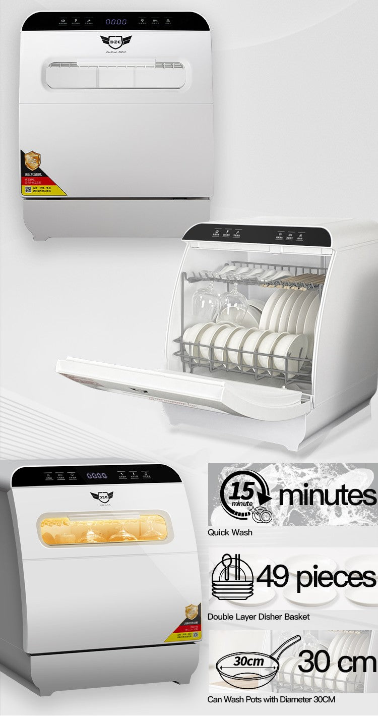 New Model 8 Sets Household Automatic Home Dish Washer Portable Smart Dishwasher for Kitchen OEM Q8
