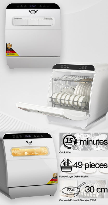 New Model 8 Sets Household Automatic Home Dish Washer Portable Smart Dishwasher for Kitchen OEM Q8