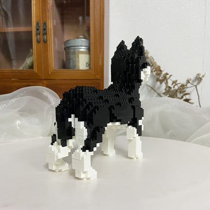 KNEW BUILT Modelo de Cachorro Blocos de Montar Brinquedos para Crianças Meninos Meninas Adultos Iniciantes Teddy Hughes Corgi Collie Estilo Pet Tijolos