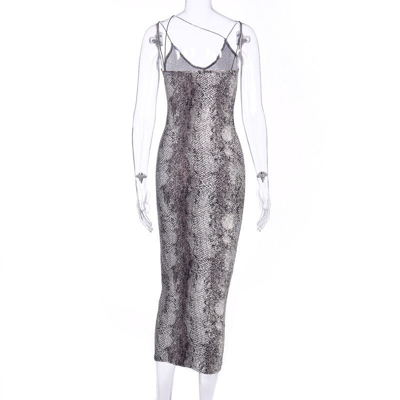 Dulzura Women Party Club Evening Streetwear Leopard Bodycon Midi Dress 2024 Summ