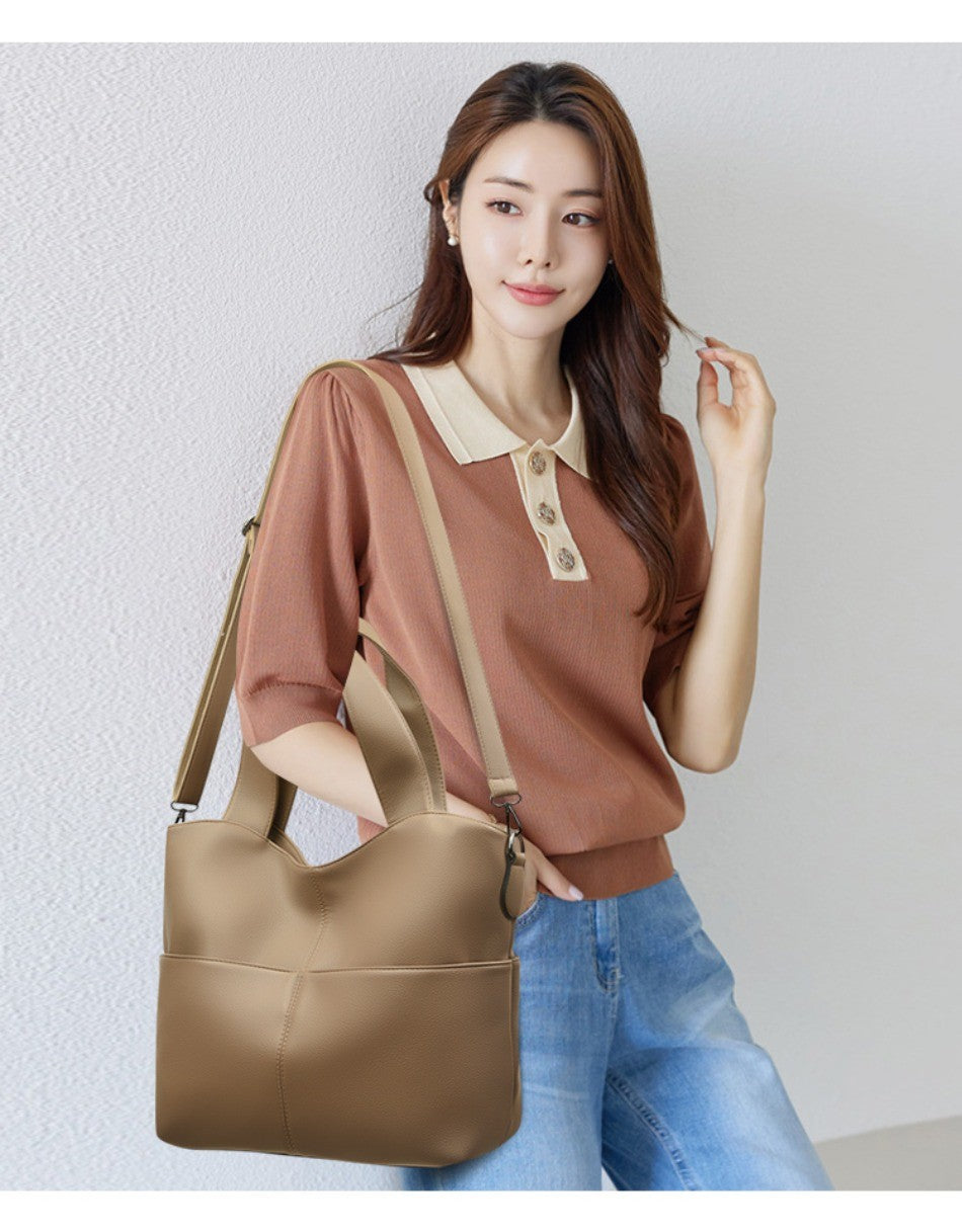 2 Sets Women Handbags Top Quality Pu Leather Luxury Large Capacity Tote Bag Ladies Crossbody Shoulder Bag Purses and HandbagsSac