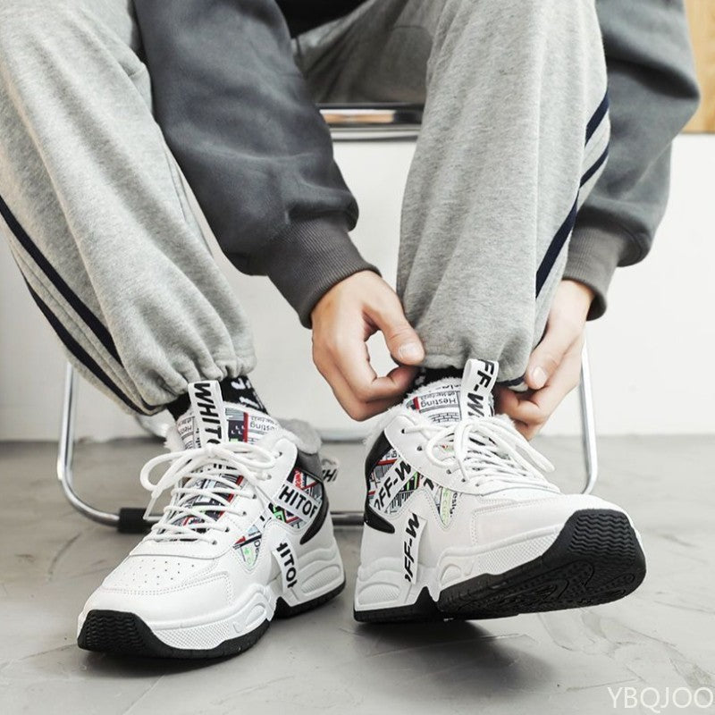 Snow Boots Men Boot High Top Winter Student Sports Plush Lace Up Anti Slip Comfortable Outdoor Warm Cold Proof Cotton Shoes