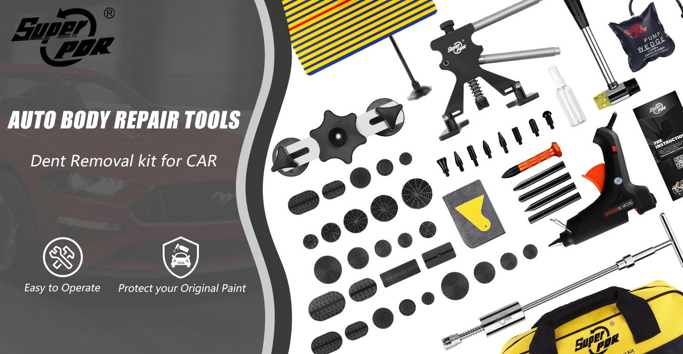 Ferramentas Super PDR para Reparo de Amassados Kits de Remoção de Amassados Reparo de Amassados sem Pintura Kit de Repuxador de Carroceria para Automóveis