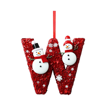 26 Letter Christmas Tree Hanging Personalized Christmas Letter Decoration Holiday Ornaments Christmas Tree Ornaments 2025