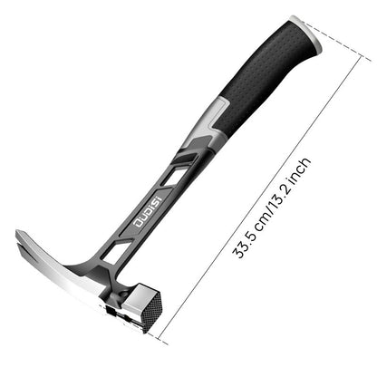 Martelo de Garra Multifunções Magnético Antiderrapante e À Prova de Choque, Ferramenta Manual de Aço, Martelo Automático para Marcenaria com Sucção de Pregos