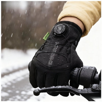 Luvas de Motocicleta com Tela Sensível ao Toque, Luvas de Ciclismo de Inverno, Luvas Esportivas Corta-Vento à Prova D'Água para Andar de Moto, Esqui e Corrida, para Clima Frio ao Ar Livre