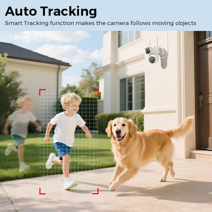 8MP 4K Wifi PTZ Camera Dual Lens Dual Screens Surveillance Camera Outdoor 2MP 4MP HD Night Vision Home Security Camera ICSEE APP