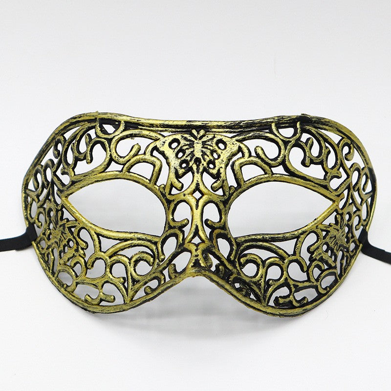 1pc Amazing Mask Antique Gold and Silver Jazz Flat Head Mask Ball Party Gathering Men and Women Cosplay Half Mask Decoration