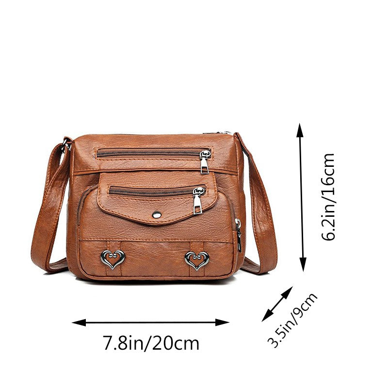 Neutral style rectangular bag for men and women, crossbody bag with large capacity, casual and fashionable single shoulder bag