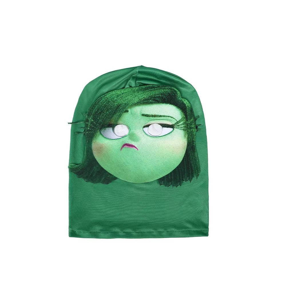 2025New Anime MovieInside Out 3D Printed Joy Disgust Anger Sadness Cosplay Costume Headgear Halloween PartyGame Mask Gift