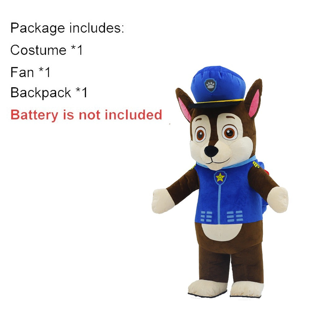 SAYGO Cartoon Dog Inflatable Costume Mascot Adult Character Cosplay Animal Birthday Halloween Party Event Set