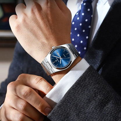 POEDAGAR Luxury Watch For Man Waterproof Luminous Date Week Stainless Steel Men Watch Casual Quartz Men's Watches Male Clock+box