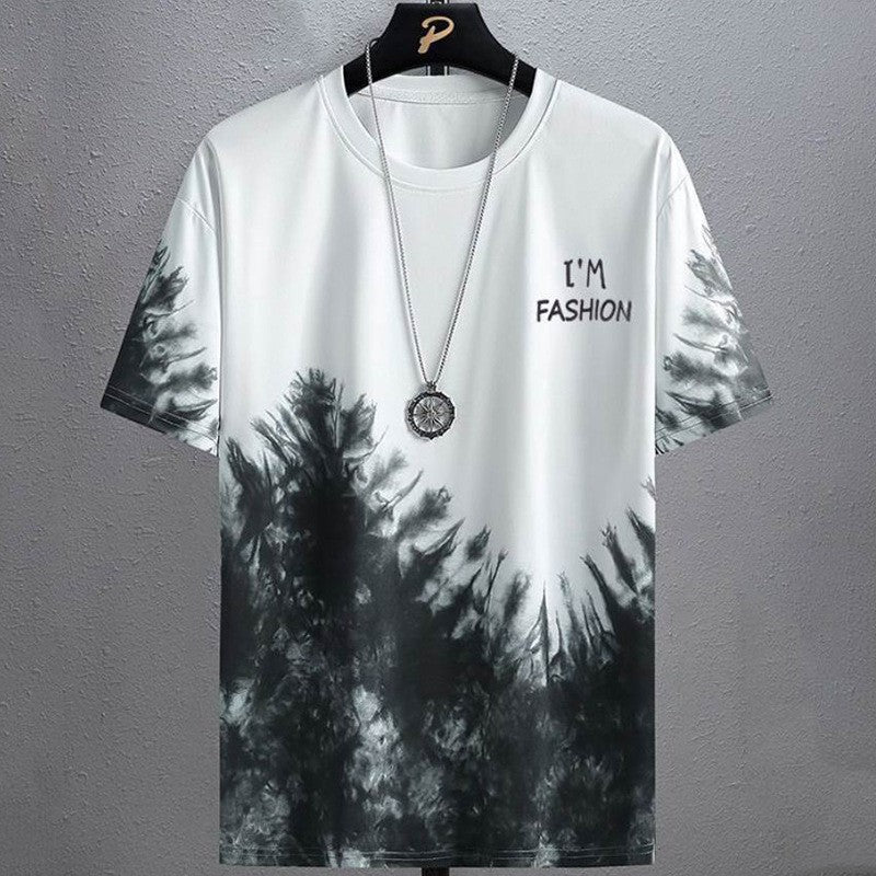 Suits for men 2025 Summer Fashion Polyester Thin Casual Breathable Short Sleeve Printed Sports T-shirt + Shorts Basketball Set