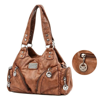 Y2K Motorcycle Bag Women's PU Leather Crossbody Bag Retro Luxury Handbag Fashion Motorcycle Bag Brand Fashion Crossbody Bag