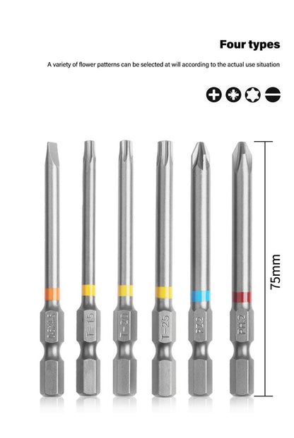 Jogo de Bits para Parafusadeira Elétrica Makita B-55697 43 Peças Codificados por Cores Tipo Flor Cruzada Soquete Sextavado Acessórios para Ferramentas Elétricas