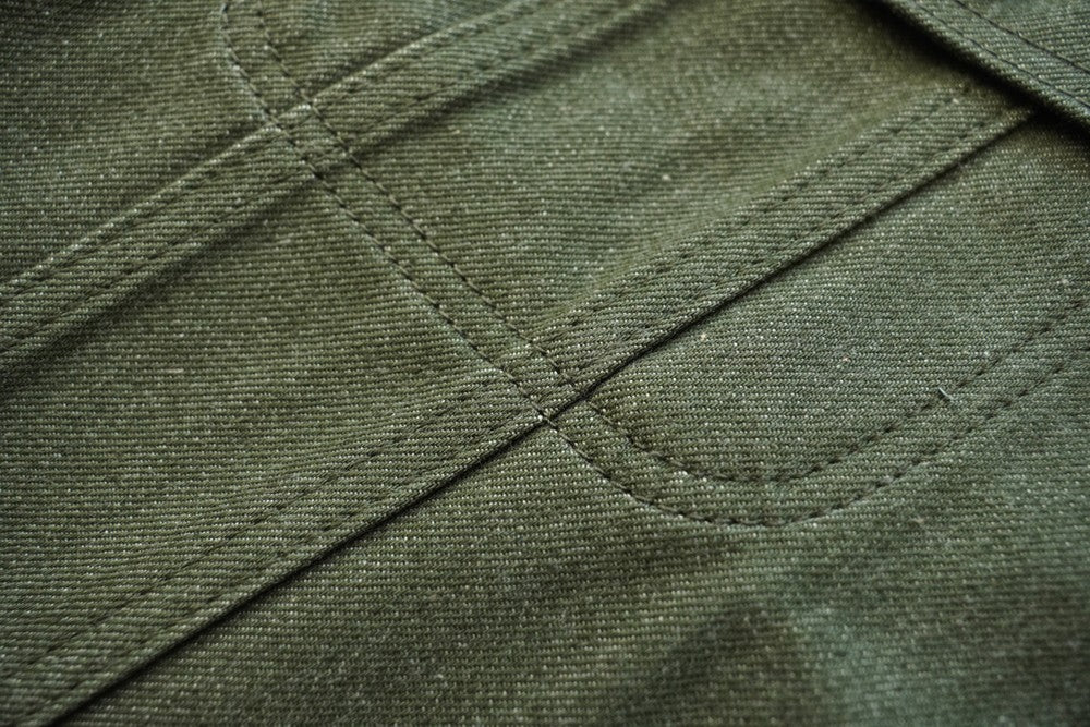Sauce Zhan 540XX Mens Cusual Jacket Vulcanized green Selvedge Sanforized  Denim Jacket 14 Oz Loose Fit