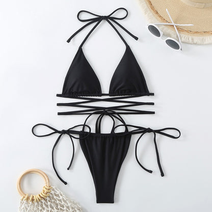 Sexy Micro Bikini 2025 Criss Cross Swimwear Bandage Woman Swimsuit Female Thong Bikinis Set 2 Piece Women Bathing Suit Beachwear