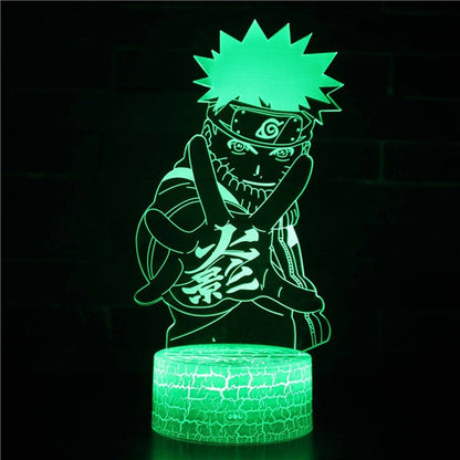 Anime Naruto Uzumaki LED Night Light Toys Akatsuki Kakashi Hatake Kid Bedroom Nightlight Itachi Uchiha 3D 7/16 colors Lamp Decor