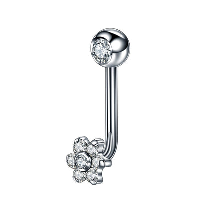 1PC Titânio Christina Vertical Hood Piercings Anéis de Lábio Flor Opala Sexy Piercings de Lábio Joias de Piercing de Sobrancelha VCH