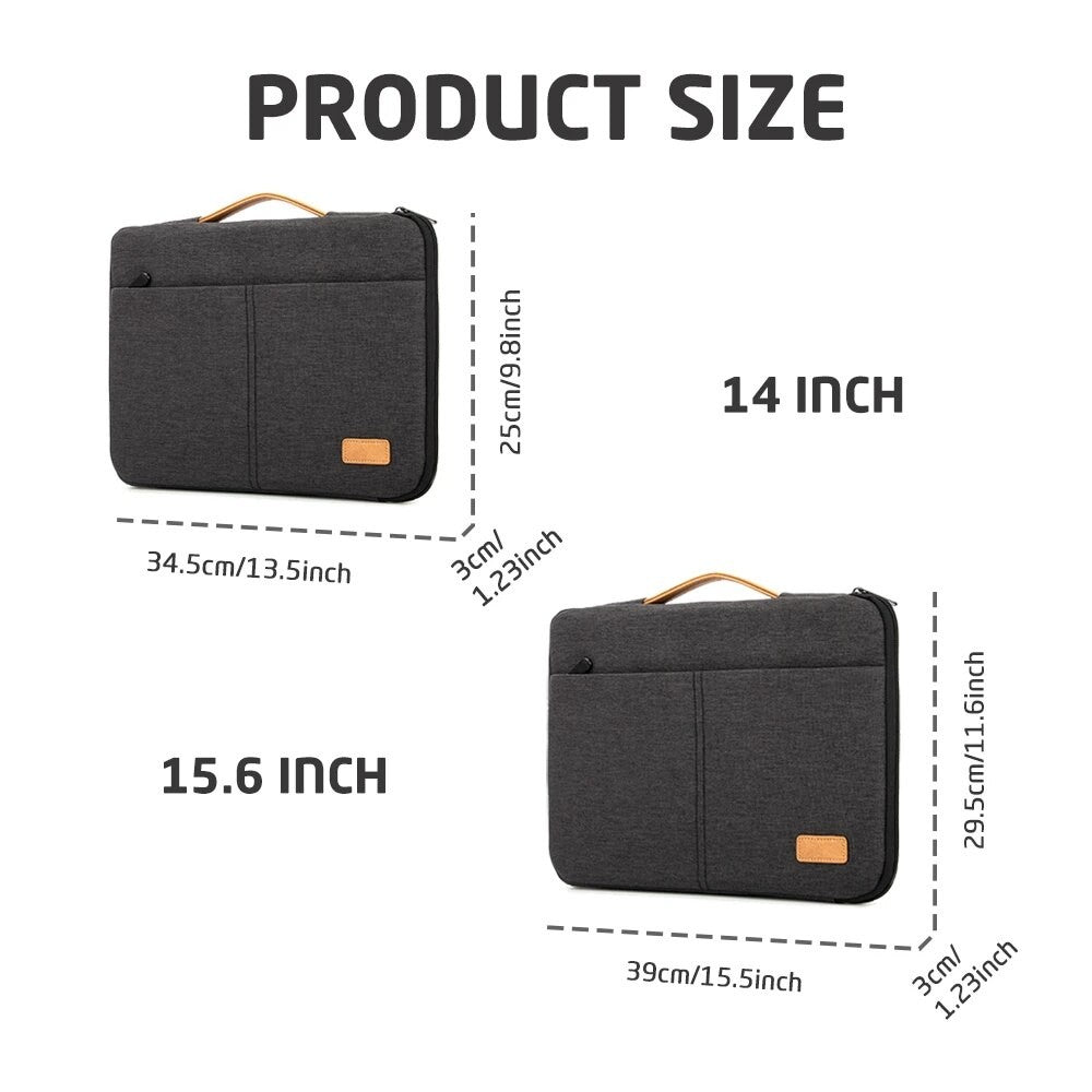 Protective Laptop Sleeve Case for 13.3 14 15.6 16 Inch New MacBook Pro M3 Max M2 M1 Slim Carrying Laptop Bag Men Women