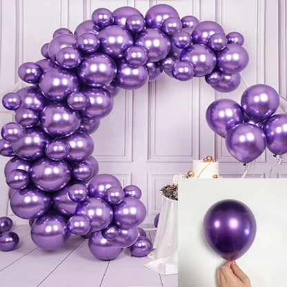 10/30pcs Metallic Biue Balloons Bridal Wedding Chrome Purple Gold Silver Globos Graduation Birthday Party Baby Shower Decoration