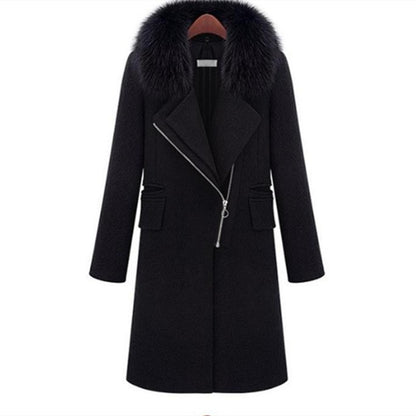 2024 New Winter Fur Collars Cashmere Coat Long With Thick Wool Cloth Coat Of Cultivate One'S Morality Women Clothing Plus Size