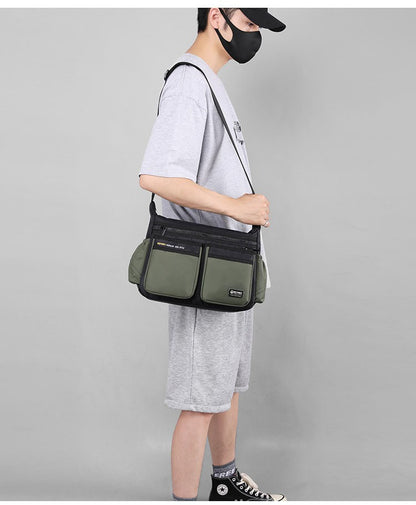 Multi-layer Pocket Design Oxford Shoulder Bag Large Capacity Men's Casual Fashion Single Shoulder Crossbody Luxury Messenger Bag
