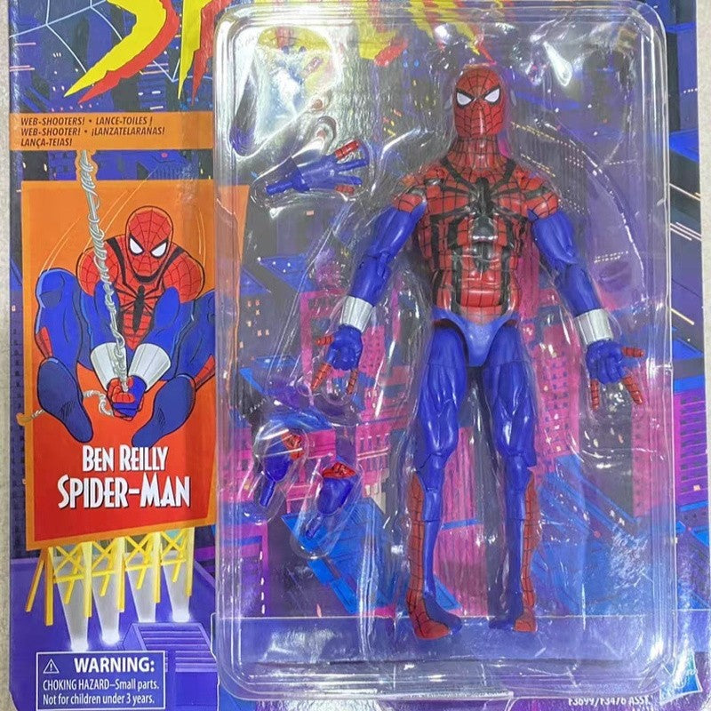 16CM 1/12 Cartão Pendurado Retrô Homem-Aranha Simbiose Action Figure Articulado Brinquedos Kit Modelo Enfeite de Mesa Menino Brinquedo PVC Presente Divertido