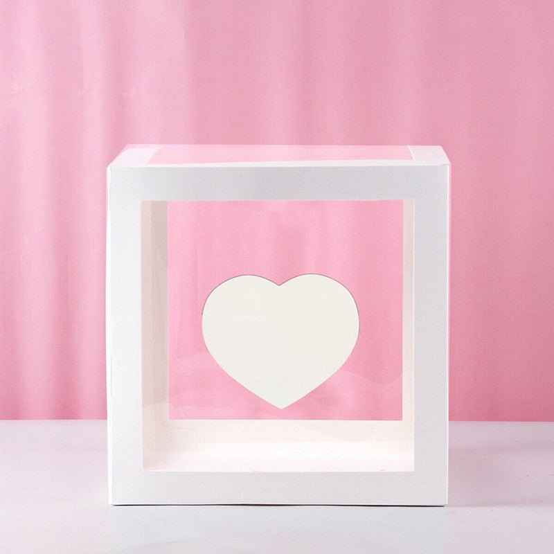 Transparent Letter Balloon Box Baby Shower Decorations Happy Birthday Wedding Decor 1st Birthday Party Supplies Balloon Box