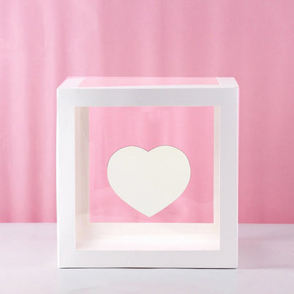 Transparent Letter Balloon Box Baby Shower Decorations Happy Birthday Wedding Decor 1st Birthday Party Supplies Balloon Box