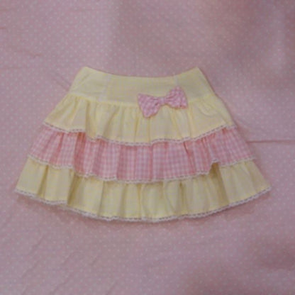 Y2K fashion sweet striped layered mini skirt for women Harajuku A-line skirt 90s Summer Hot Girl elastic high-waisted cake skirt