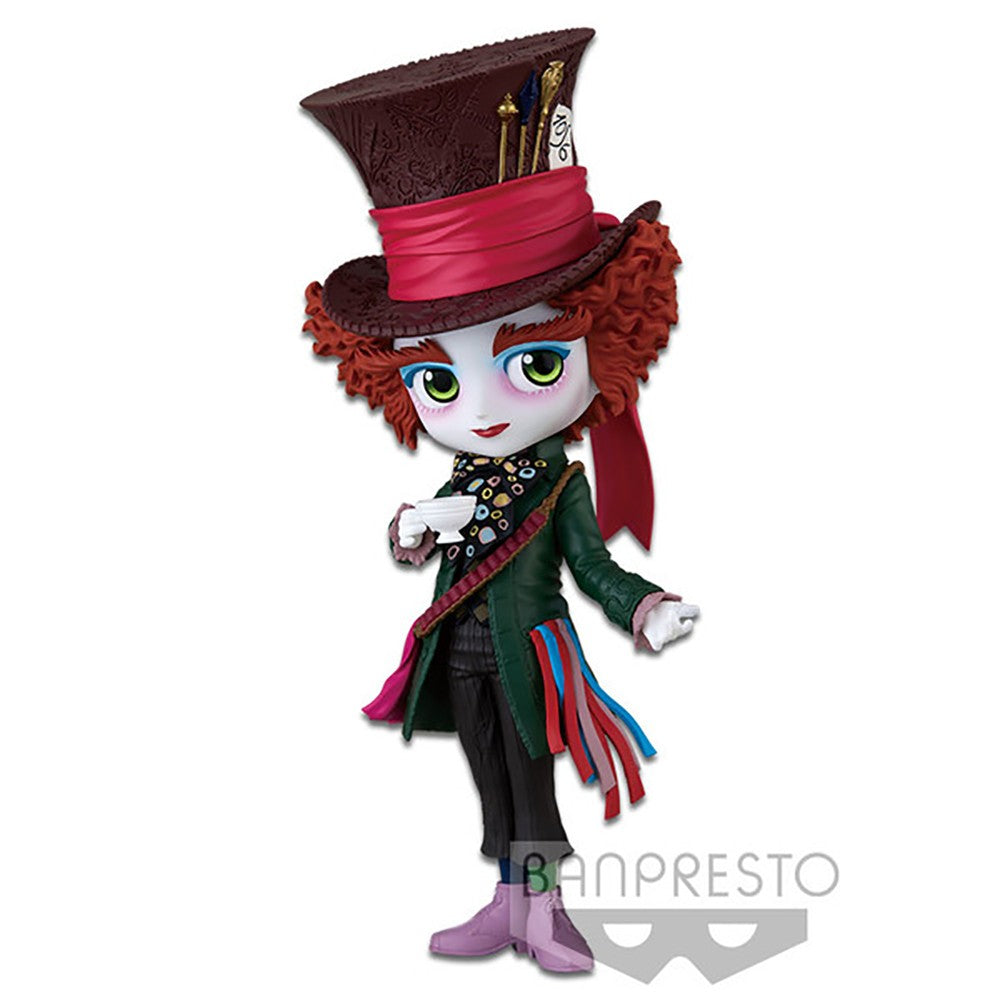 100% Original em Estoque Bandai Spirits Banpresto Q Posket Q Posket Personagens Disney Alice no País das Maravilhas (2010) Modelo Chapeleiro Maluco