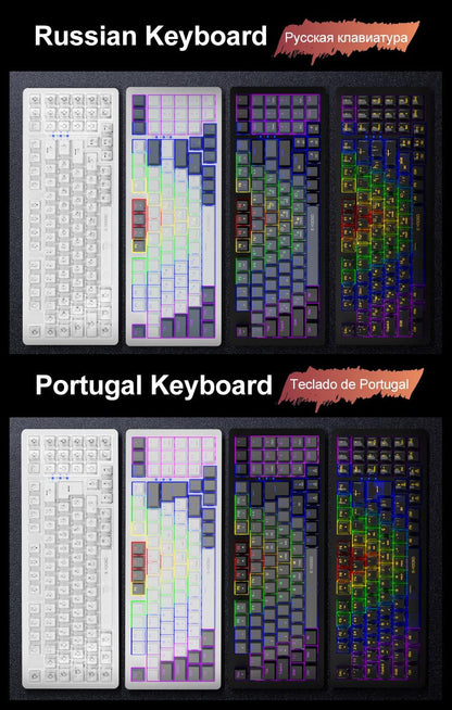 Teclado Mecânico Gamer E-YOOSO Z94 USB com Fio LED Monocromático Retroiluminado Switch Azul Vermelho 94 Teclas para Computador Laptop PC