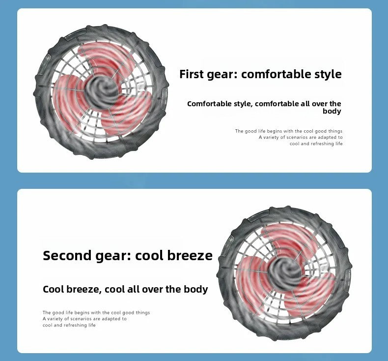 Summer Cooling Jacket Men's Hooded Fan Jacket Heat Resistant Fan Air Conditioner Clothes Breathable Outdoor Fishing Fan Workwear