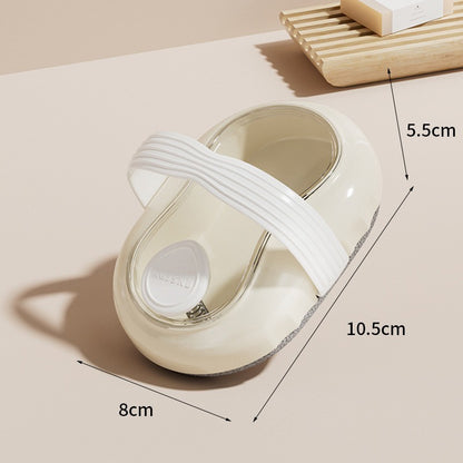Long Handle Press Dispensing Bath Brush Soft Hair Scrub Mud Back Wiping Body Washing Tool