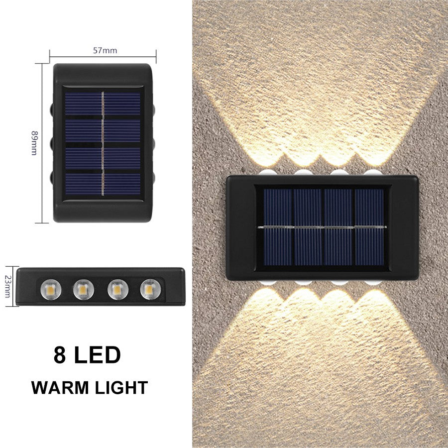 Solar Up And Down Double-headed High Brightness Wall Lights Garden Lights Door Sign Wall Lights Outdoor Waterproof Wall Washer