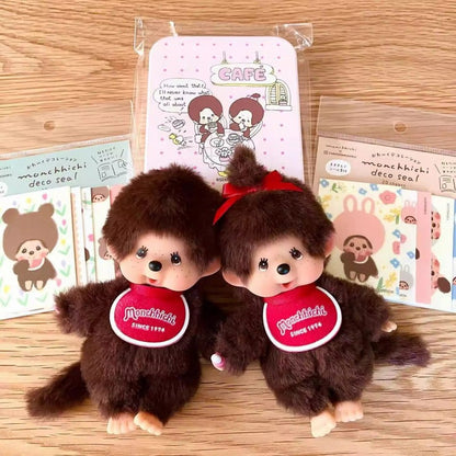 Kawaii Monchichi Doll Figure Keychain Furry Chimutan Monchhichi Figurines Hanger Pendant Bags Charm Accessories Small Gift