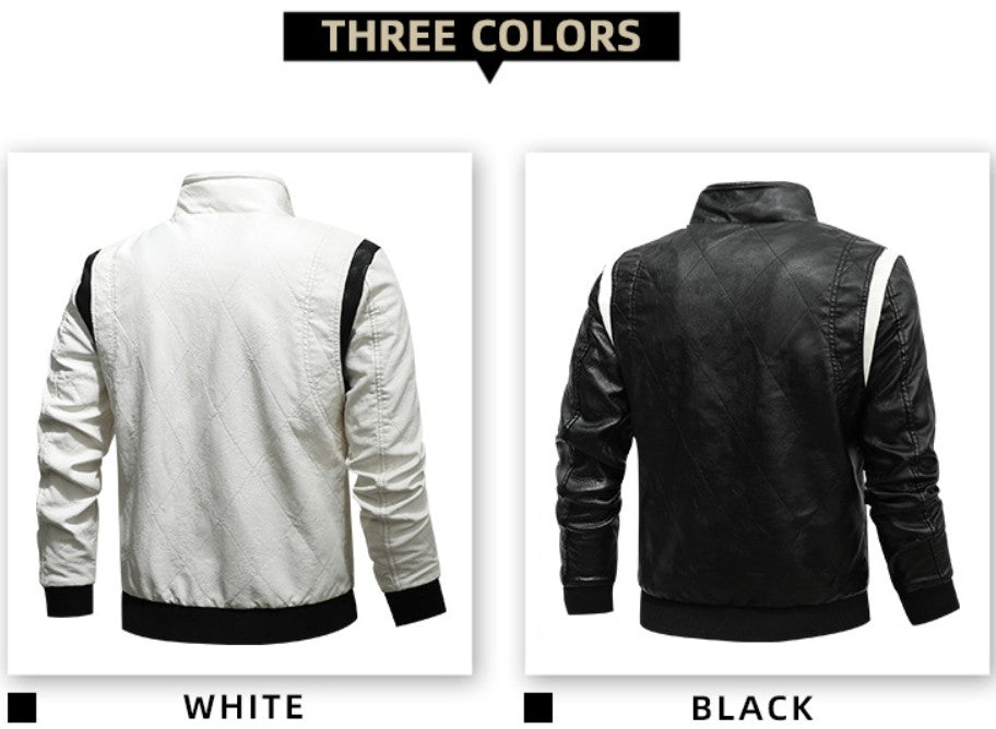 New Jacket StreetWear Men Fashion Scorpion Embroidery Motorcycle Bliker Locomotive PU Leather Jackets Windbreaker Mens Clothing