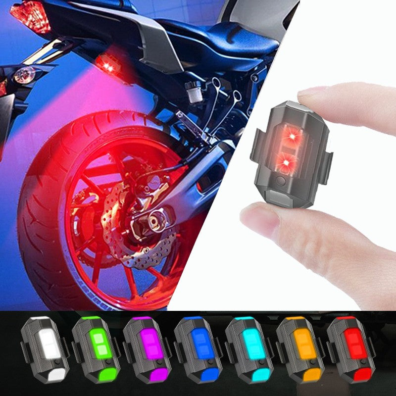 Luz de Advertência de Sinal Luzes de Motocicleta Luz Estroboscópica de Drone USB LED Anticolisão Bicicleta Voo Noturno Mini Luz de Sinalização Piscante