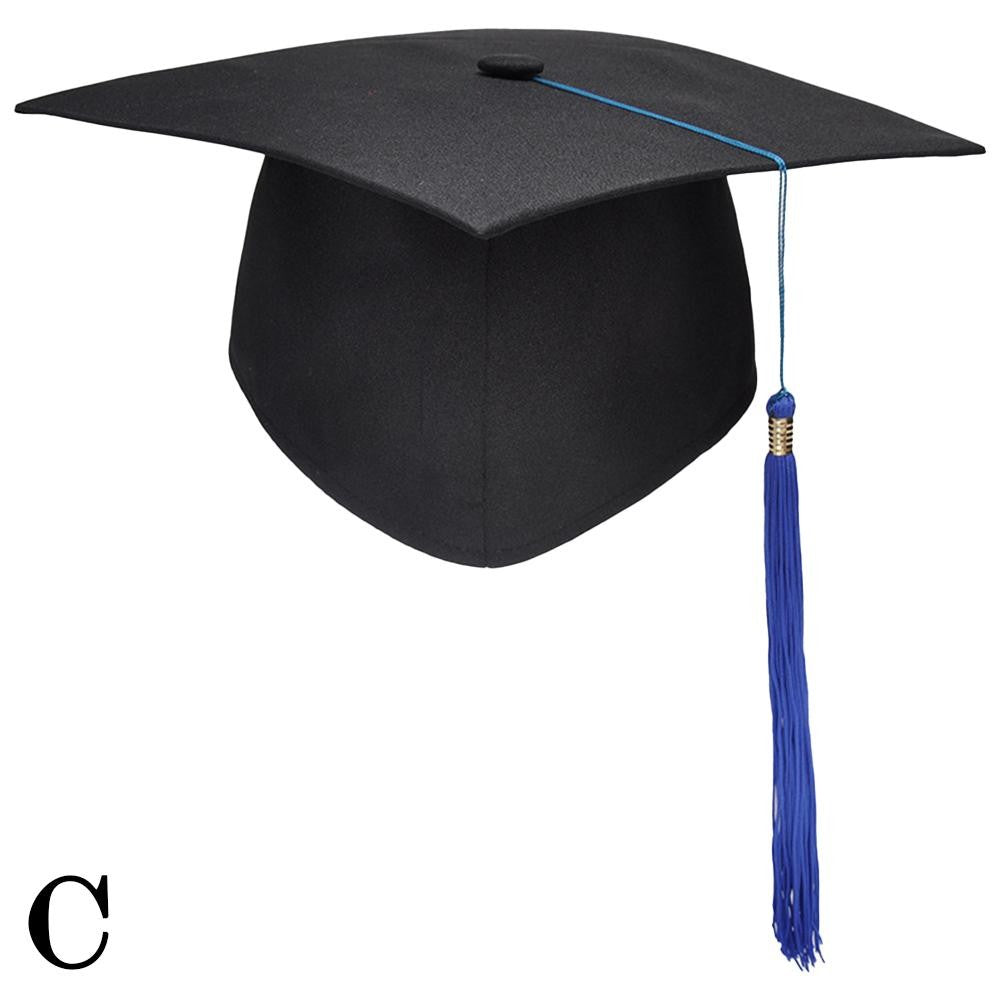 Black Adult Bachelor Caps Graduation Hat for Student 2023 Congratulation Graduation Party Decorations