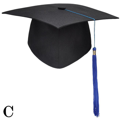 Black Adult Bachelor Caps Graduation Hat for Student 2023 Congratulation Graduation Party Decorations