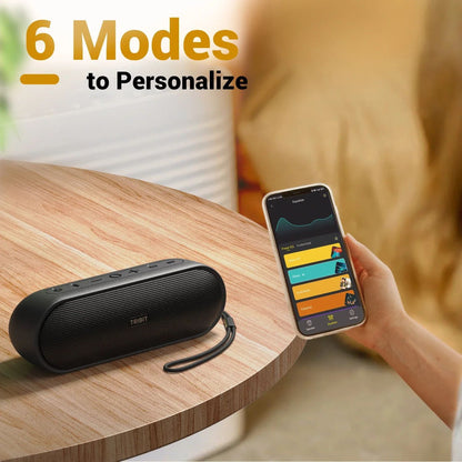 Caixa de Som Portátil Bluetooth TRIBIT XSound Plus 2, 30W de Potência, à Prova d'Água IPX7, Sem Fio, 24 horas de Reprodução Para Acampamento, Caminhada