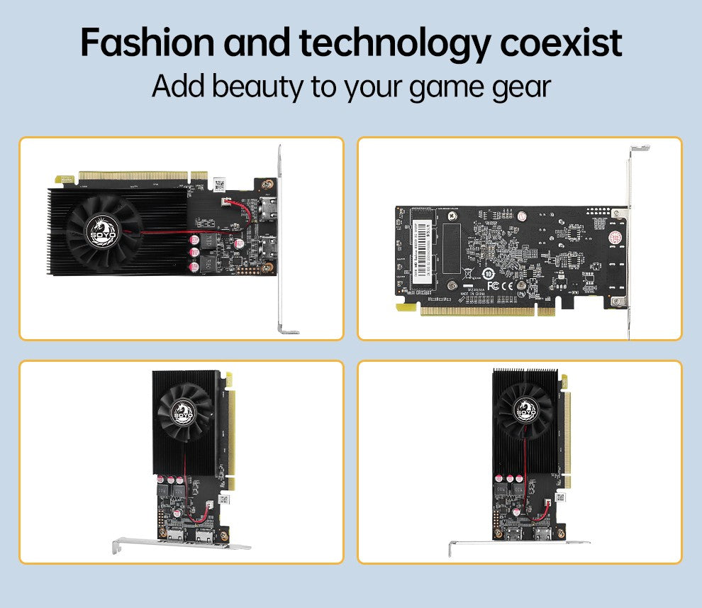 Placas de Vídeo SOYO R5 230 2G DDR3 64 bits HDMI*2 compatibilidade para Componentes de Computador para Jogos Desktop Placa de Vídeo GPU R5230