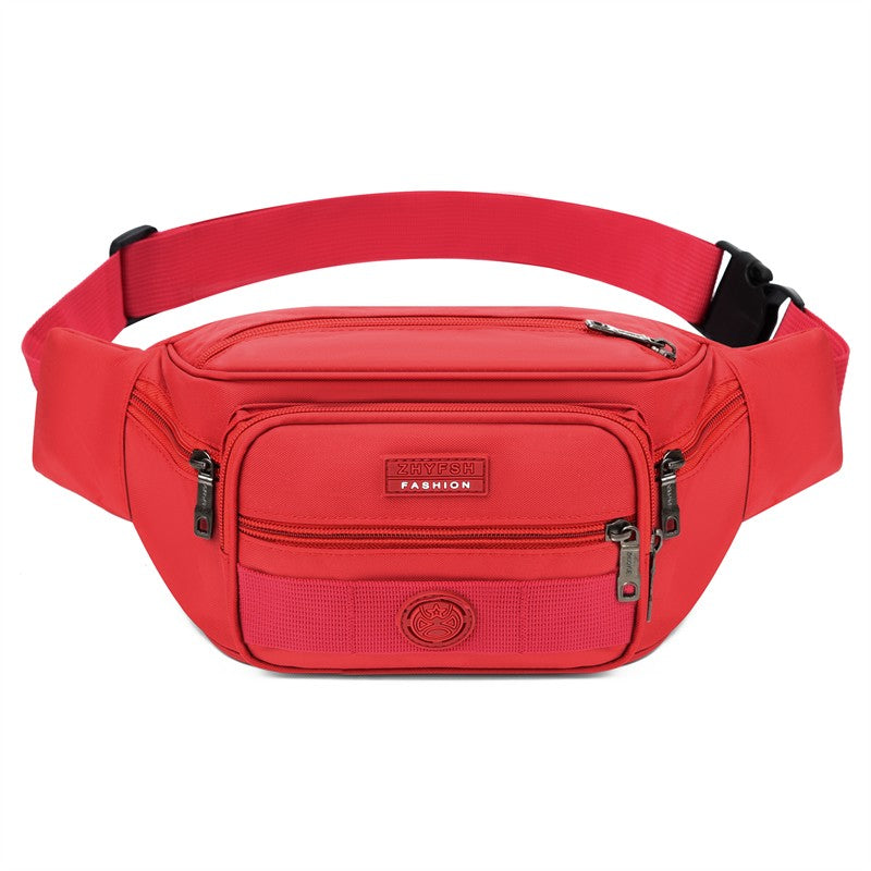 Unisex Multifunctional Waist Bag Large Capacity Waterproof Oxford Business Pack Trendy Crossbody Chest Bag for Travel Work